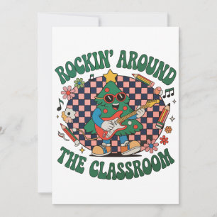 Rockin 'Around The Classroom Weihnachtslehrer Feiertagskarte