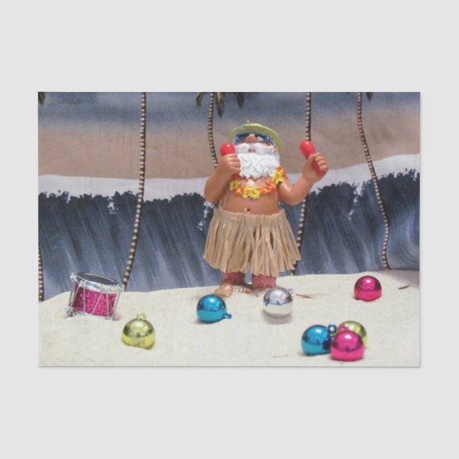 Rockin Beach Party Weihnachts-Tissue Paper Seidenpapier (Vorderseite)