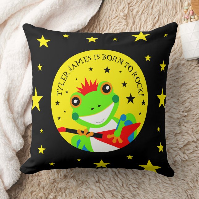 Rockin' Birthday Tree Frog mit Red Guitar Kissen (Decke)