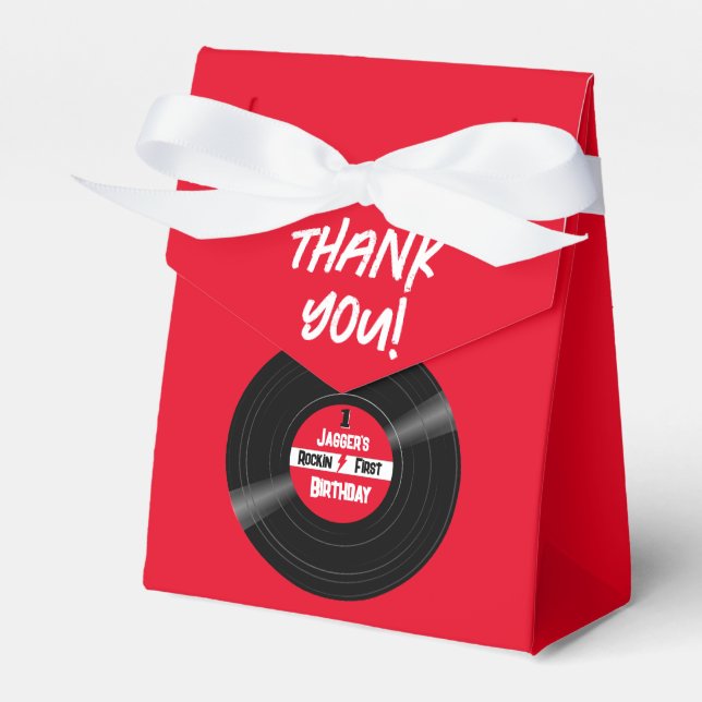 Rockin Birthday Vinyl Record Red Geschenkschachtel (Vorderseite)