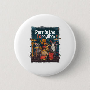 Rockin' Cat Band Button