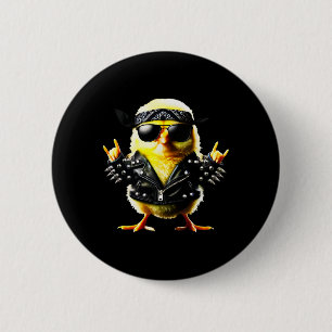 Rockin' Chick Biker Oster Button