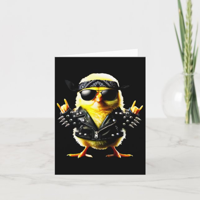 Rockin' Chick Biker Oster Karte (Vorderseite)