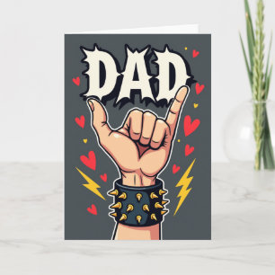 Rockin Dad Illustrationskarte Karte