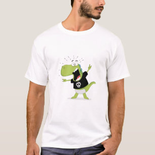 Rockin’ Dino – Lustiger Heavy-Metal-T-Rex-Cartoon T-Shirt
