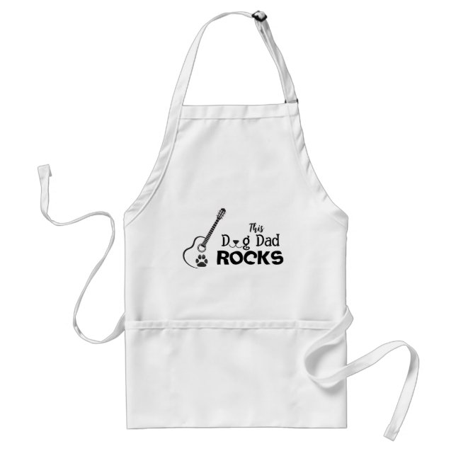 Rockin' Dog Dad Adult Apron Schürze (Vorne)
