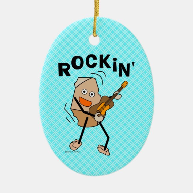 Rockin' Guitar Keramik Ornament (Vorne)