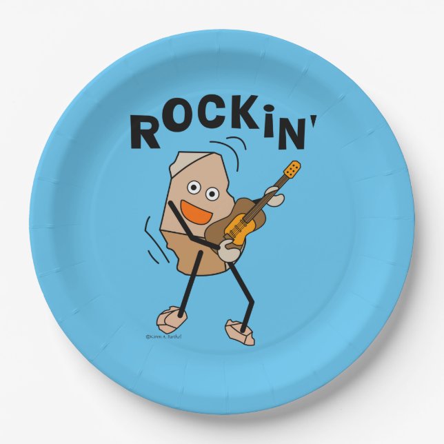 Rockin' Guitar Pappteller (Vorderseite)