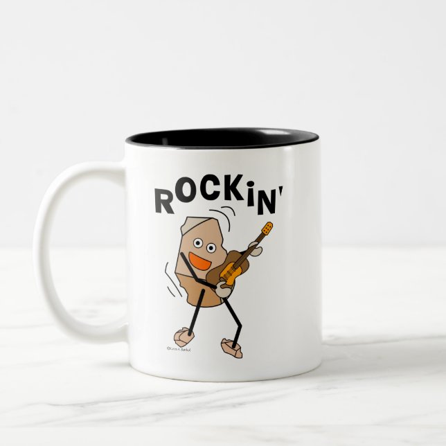 Rockin' Guitar Zweifarbige Tasse (Links)