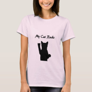Rockin Katzen-Damen-angepasstes Baby - Puppe T-Shirt