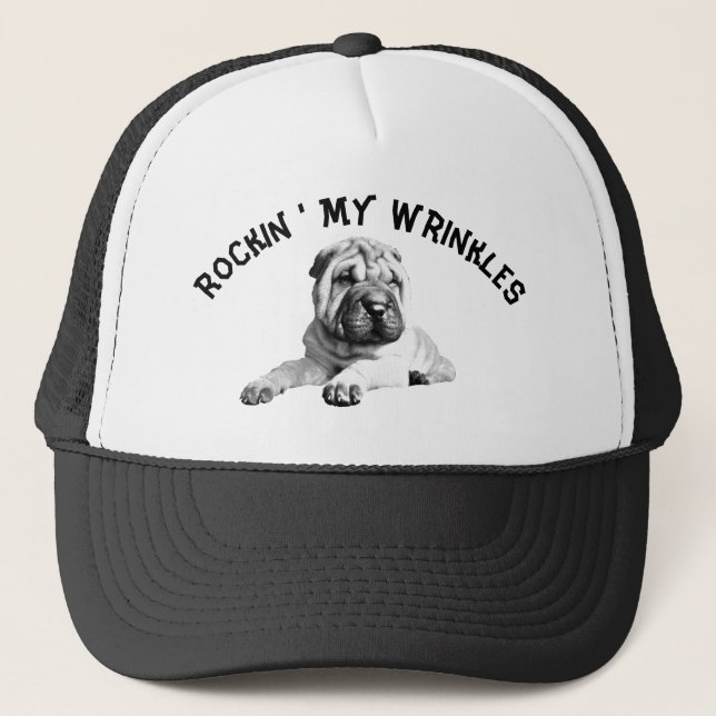 Rockin' Meine Falten Shar Pei Trucker Hat Truckerkappe (Vorderseite)
