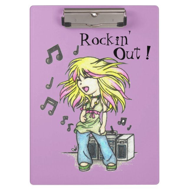 Rockin-Out-Zwischenablage Klemmbrett (Vorderseite)
