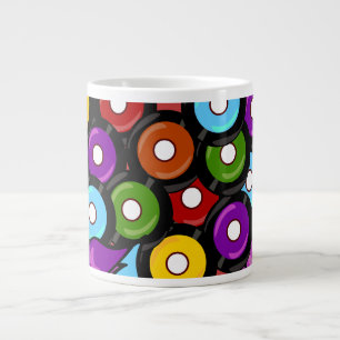 Rockin-Platten Farbiges MultiVinyl Art Design Jumbo-Tasse