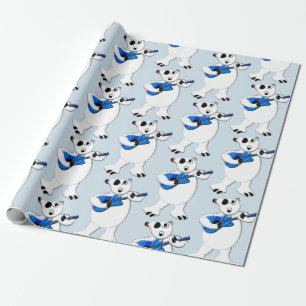 Rockin' Polar Bear Wrapping Paper Geschenkpapier