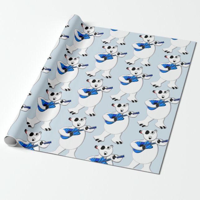 Rockin' Polar Bear Wrapping Paper Geschenkpapier (Ungerollt)