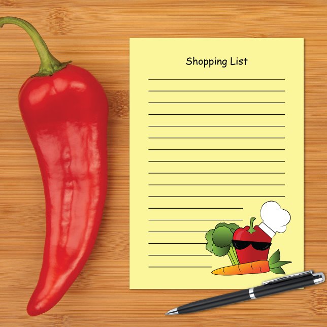 Rockin Red Pepper Shopping List Post-it Klebezettel (Von Creator hochgeladen)