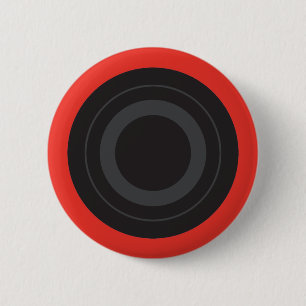 Rockin' Red Pop Art Roller Derby Wheel Button