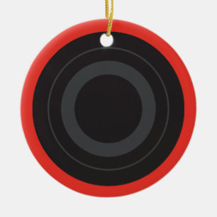 Rockin' Red Pop Art Roller Derby Wheel Keramik Ornament
