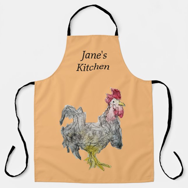 Rockin Rooster Personalisierte Schürze (Vorderseite)