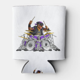 Rockin' Rottie Drummer Dosenkühler