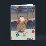Rockin' Santa - Florida Beach Weihnachtsfeiertag C Feiertagskarte<br><div class="desc">Santa feiert dieses Jahr in Florida Weihnachten - feiert am Strand !</div>