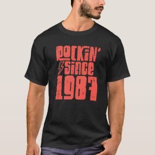 Rockin Seit 1987 Klassische Vintage Rockmusik 1987 T-Shirt
