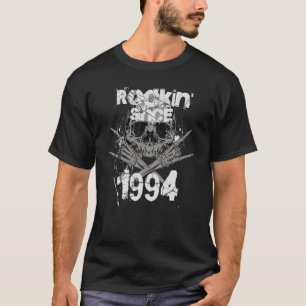 Rockin Seit 1994 Grunge Skull Rock Hands Geburtsta T-Shirt