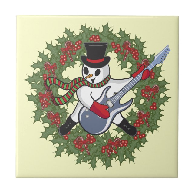 Rockin' Snowman Fliese (Vorderseite)