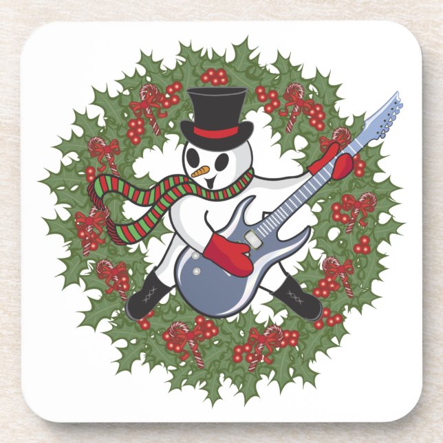 Rockin' Snowman Untersetzer (Vorderseite)