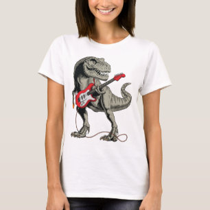 Rockin' T-Rex: Dinosaur spielt elektrische Gitarre T-Shirt