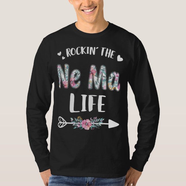 Rockin' The Ne Ma Life Proud Oma Mütter Day T-Shirt (Vorderseite)