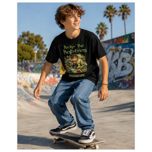 Rockin’ the Reptiles Triceratops Dinosaurier T-Shirt
