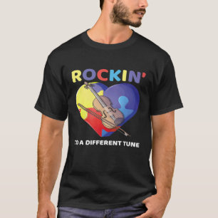 Rockin To A Different Tune Autismus-Bewusstsein Vi T-Shirt