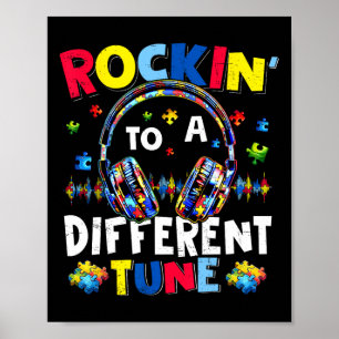 Rockin 'To A Different Tune Autistic Autism Gamer Poster