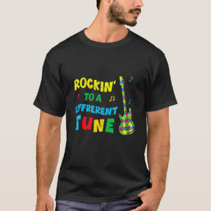 Rockin 'To Different Tune Gitarre Autismus-Bewusst T-Shirt