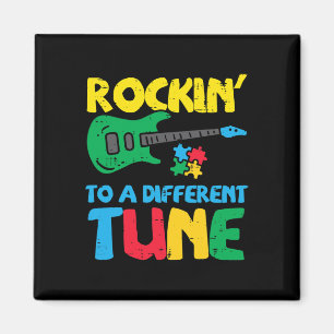 Rockin To Different Tune Gitarre Autismus-Bewussts Magnet