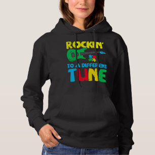 Rockin to Different Tune Guitar Autismus Bewusstse Hoodie