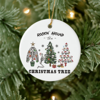 Rockin um den Weihnachtsbaum Keramik Ornament