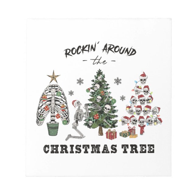 Rockin um den Weihnachtsbaum Notizblock (Vorderseite)