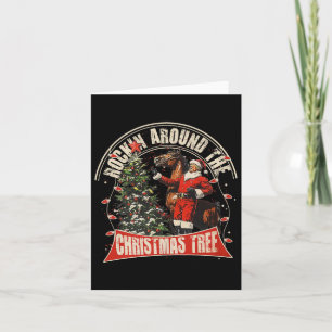 Rockin' um den Weihnachtslustigen Cowboy Trump Wir Karte