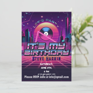 Rockin Vaporwave Party Einladung