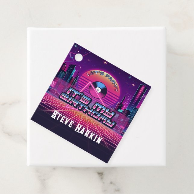 Rockin Vaporwave Party Geschenkanhänger (Beispiel)
