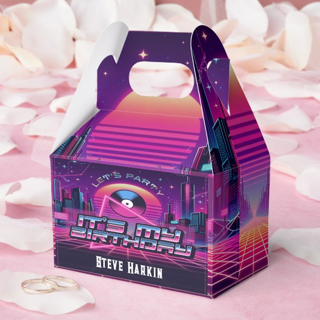 Rockin Vaporwave Party Geschenkschachtel (Hochzeit)