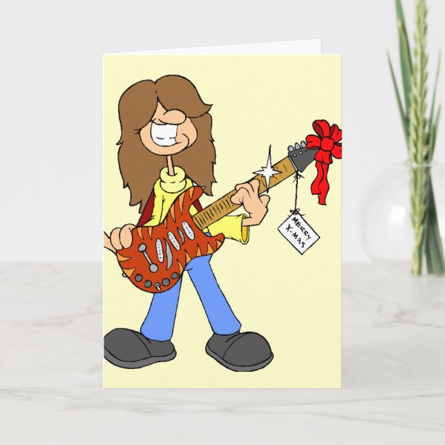 Rockin WeihnachtsTyp Feiertagskarte (Vorderseite)