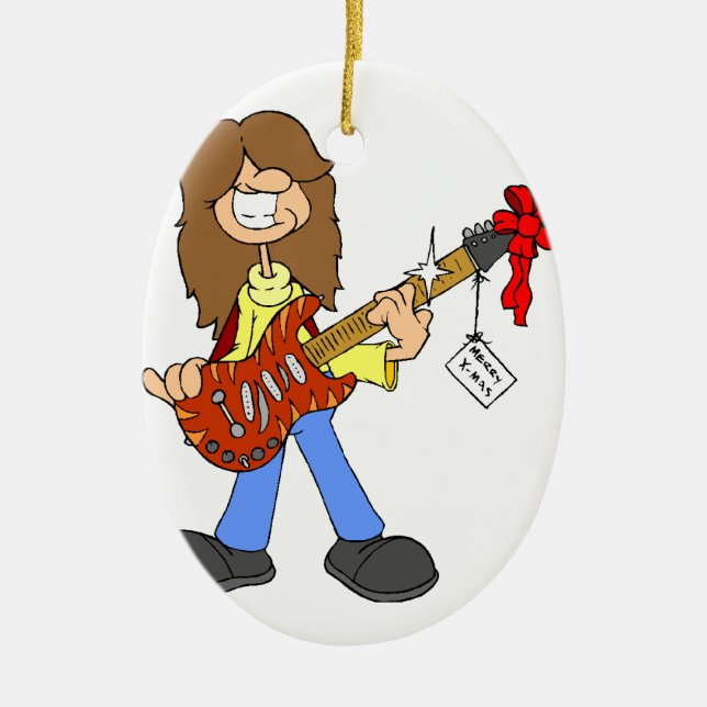 Rockin WeihnachtsTyp Keramik Ornament (Vorne)