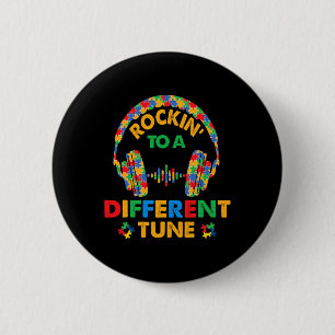 Rockin' zu einem anderen Tune Autistischen Bewusst Button