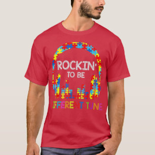 Rockin zu einem anderen Tune Headphone Puzzle Auti T-Shirt