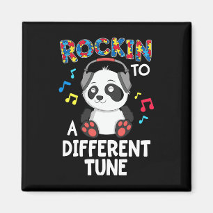 Rockin' zu einem anderen Tune Panda Autismus Bewus Magnet