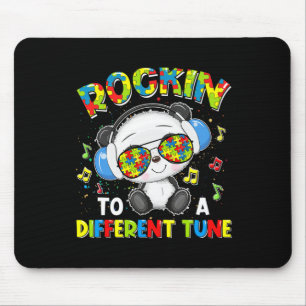 Rockin' zu einem anderen Tune Panda Autismus Bewus Mousepad