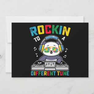 Rockin zu einem anderen Tune Panda Autismus Bewuss Einladung